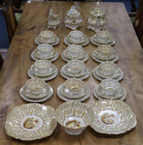 An early Victorian gilt decorated tea set